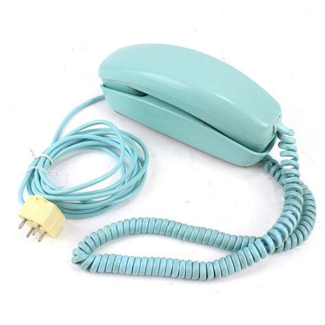 trimline aqua blue rotary phone western electric bell system rotary phone phone trimline phone