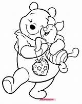 Pooh Coloring Winnie Pages Disney Piglet Eeyore Valentine Printable Disneyclips Hugging Outline Mickey Mouse Minnie Donald Book Pdf Tigger Funstuff sketch template