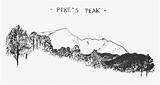 Pikes Peak Kindpng sketch template