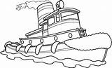 Transporte Medios Interactivo Tugboat sketch template