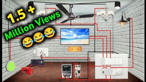 living room electrical wiring diagram animation house wiring connection   animation
