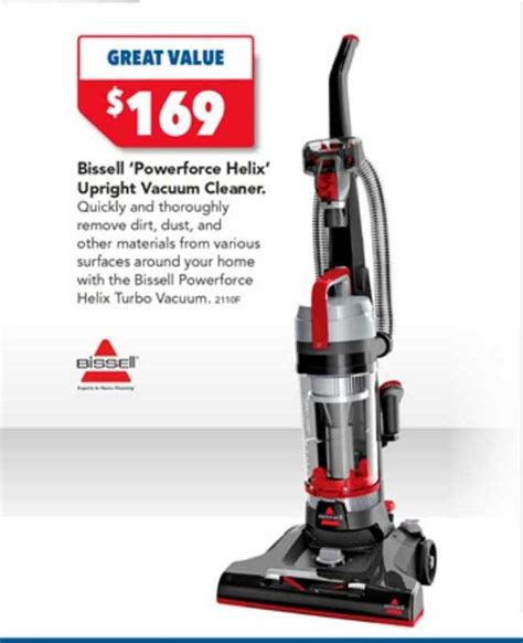 bissell powerforce helix upright vacuum cleaner offer  harvey norman
