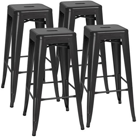 vineego  inches metal bar stools  counter height indoor outdoor modern stackable industrial
