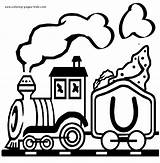Coloring Pages Alphabet Educational Train Color Printable Kids Trains Sheets Found sketch template