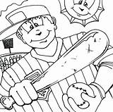 Coloring Pages Baseball Mlb Batter Player Getcolorings Major League Getdrawings Colorings sketch template