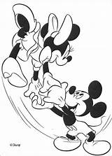 Minnie Mouse Mickey Coloring Pages Dancing Hellokids Color Print Disney sketch template