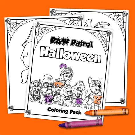 printable paw patrol halloween coloring pack jinxy kids