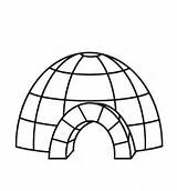 Igloo Coloring Pages Iglu sketch template