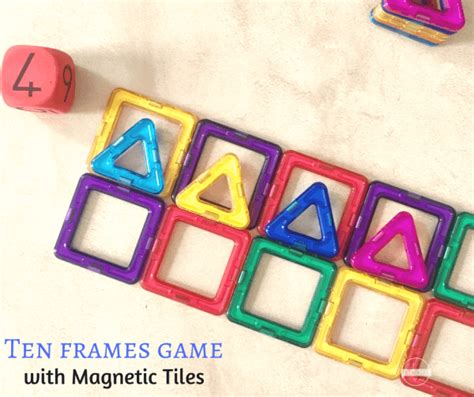 hands  ten frame math game  magnetic blocks