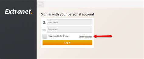 change  extranet login password