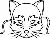 Ausschneiden Katze Masken Mampa sketch template