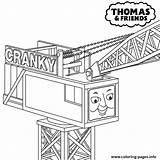 Cranky Coloring Train Thomas Pages Printable Print Book Color sketch template
