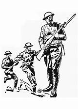 Coloring Soldier Wwi Pages sketch template