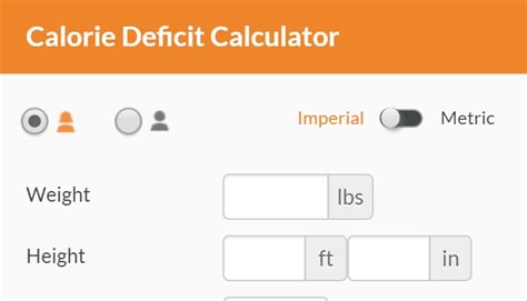 calorie deficit calculator  lose weight