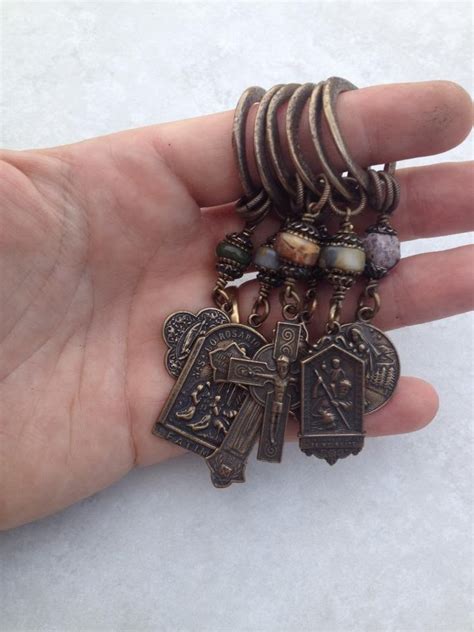 beautiful catholic beads key rings
