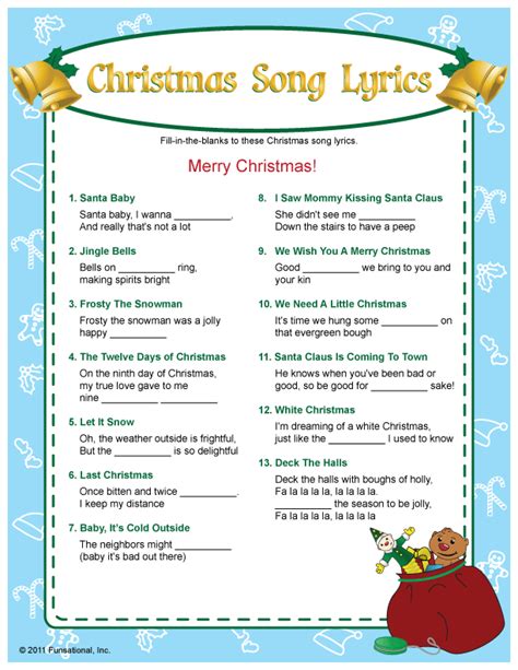 christmas song lyrics christmas games pinterest christmas songs