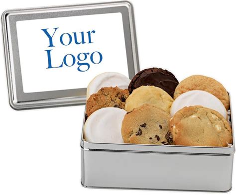 logo cookie tin cookie bouquets