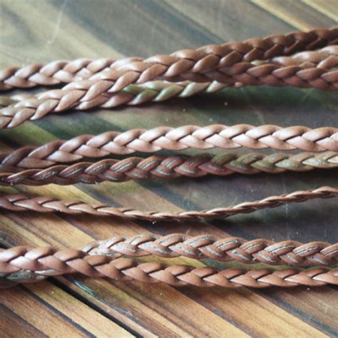 twisted braid leather jewelry supplies mm brown quality braid