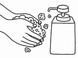 Coloring Washing Hands Pages Soap sketch template