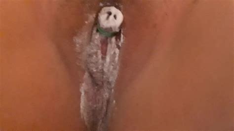 scrubbing my ass cunt and tied clit with toothpaste and