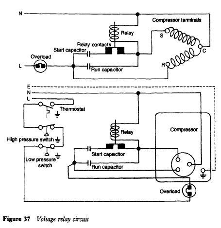 refrigerator potential relay refrigerator troubleshooting diagram