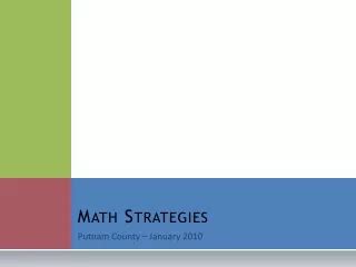 math strategies powerpoint    id
