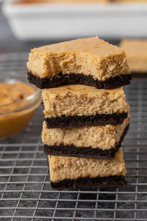 easy peanut butter cheesecake bars recipe dinner  dessert