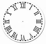 Clock Roman Face Numerals Template Numeral Clipart Printable Blank Stencil Worksheet Templates Clip Clipartbest Cliparts sketch template