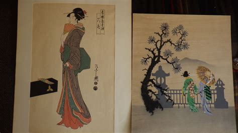twee japanse prenten woodblock en airbrush japan  catawiki