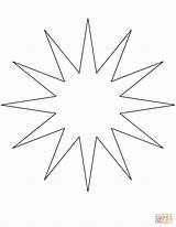 Star Point Template Coloring sketch template