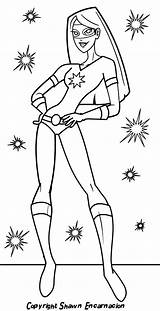 Superhero Coloring Pages Drawing Female Superheroes Outline Hero Template Girls Body Super Cartoon Girl Color Generic Printable Cute Justice Heroes sketch template