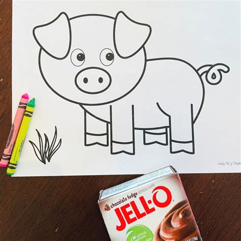 easy muddy pig craft  preschool  printable
