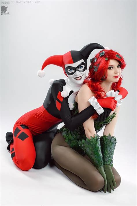 harley quinn and poison ivy cosplay fancy dress