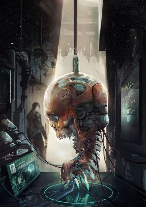 sci fi concept by a dan cyberpunk art science fiction art horror art