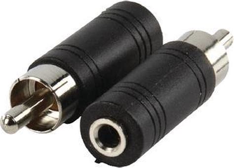 bolcom adapter plug rca tulp stekker mm jack female mono kontra stekker