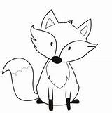 Coloring Fox Pages Cute Animal Woodland Printable Animals Baby Kids Colouring Projects Choose Board sketch template