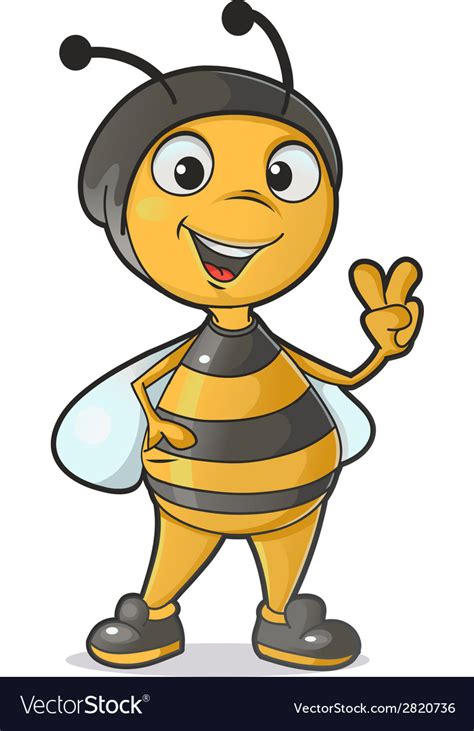 Funny Bee Royalty Free Vector Image Vectorstock