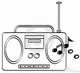 Radio Drawing Coloring Music Sketch Playing Radios Choose Board Kids Clipartmag Clipart sketch template