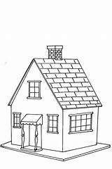 Coloring House Pages Kids Colouring Printable Houses Print Color sketch template