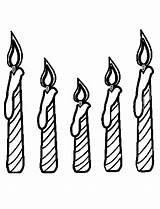 Coloring Pages Candle Birthday Fice Cake Color sketch template
