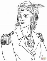 Coloring Tecumseh Chief Pages Native Americans Drawing Printable Supercoloring Categories sketch template