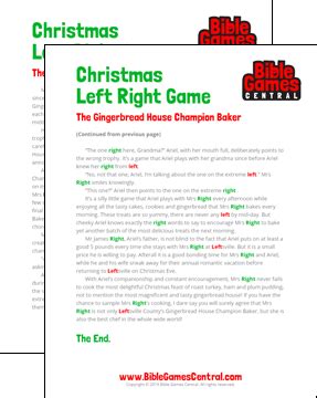 christmas left  game printable   printable templates