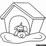 Coloring Doghouse sketch template
