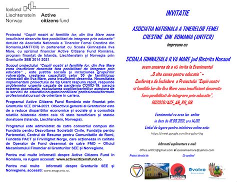 invitatie participare conferinta inchidere ywca