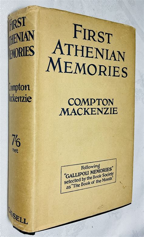first athenian memories by mackenzie compton 1931 first edition