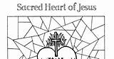 Heart Sacred Coloring Jesus Pages sketch template