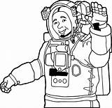 Astronaut Coloring Pages Space Hello Man Shuttle Nasa Wecoloringpage Getdrawings Getcolorings Printable sketch template