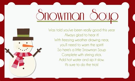 printable snowman soup recipe snowman soup printable snowman