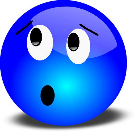 worried smiley face clipart illustration