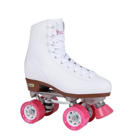 chicago skates ladies classic quad roller skates white size